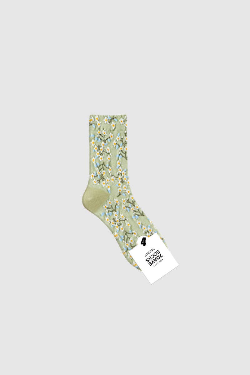 Women's Crew Bloom Garden Flower Socks