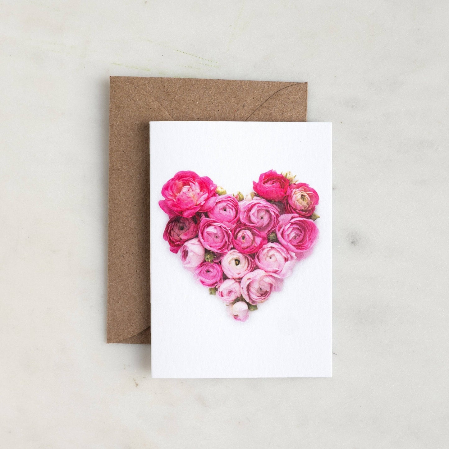 Ranunculus Heart Mini Card