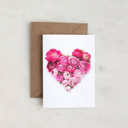 Ranunculus Heart Mini Card