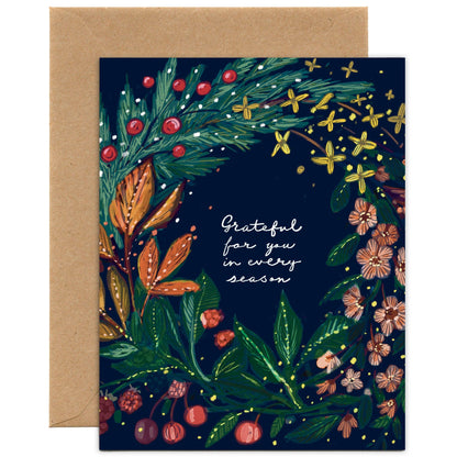 Grateful for You in Every Season — Love, Thank You Card
