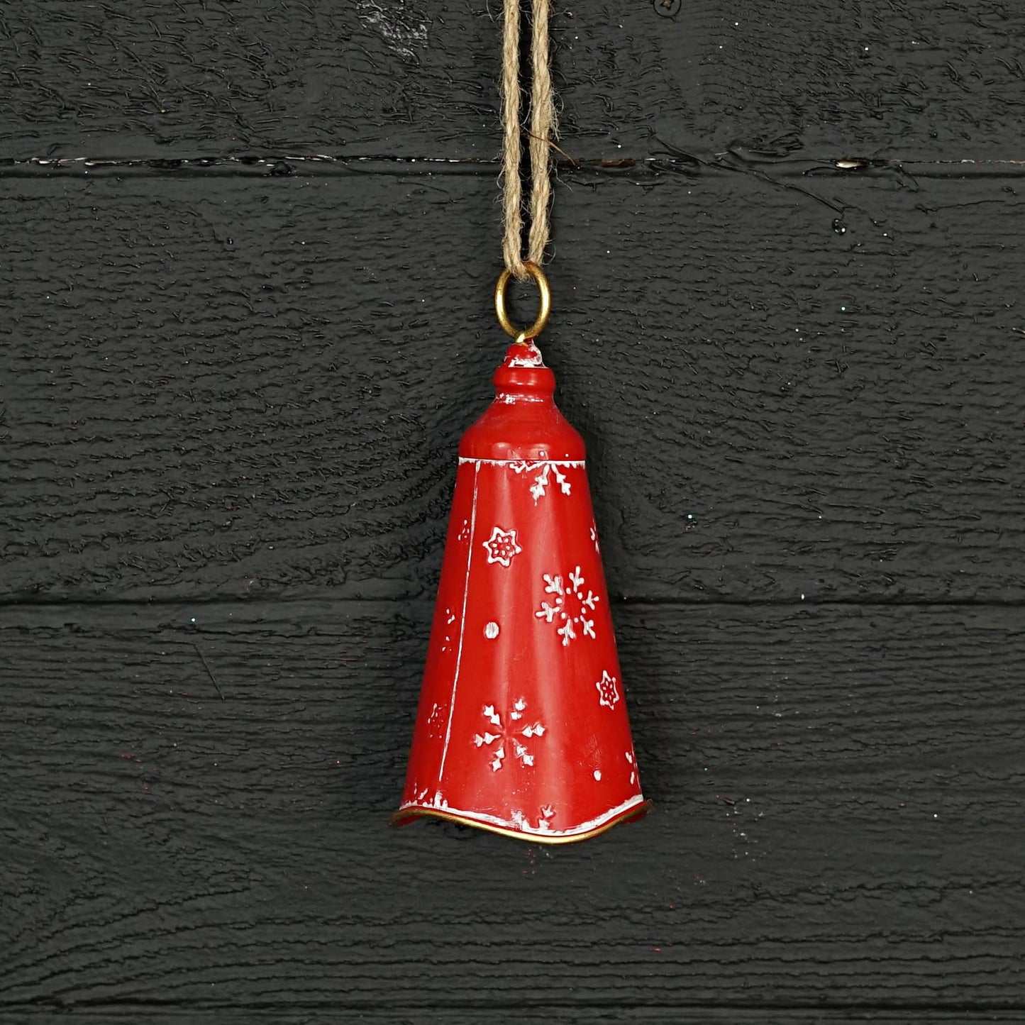 570686- Nordic Holiday Lantern Bell-Red-7H x 3.25D