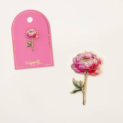 Peony Pin, Pink Accessories, Pink Flower, Peony gifts