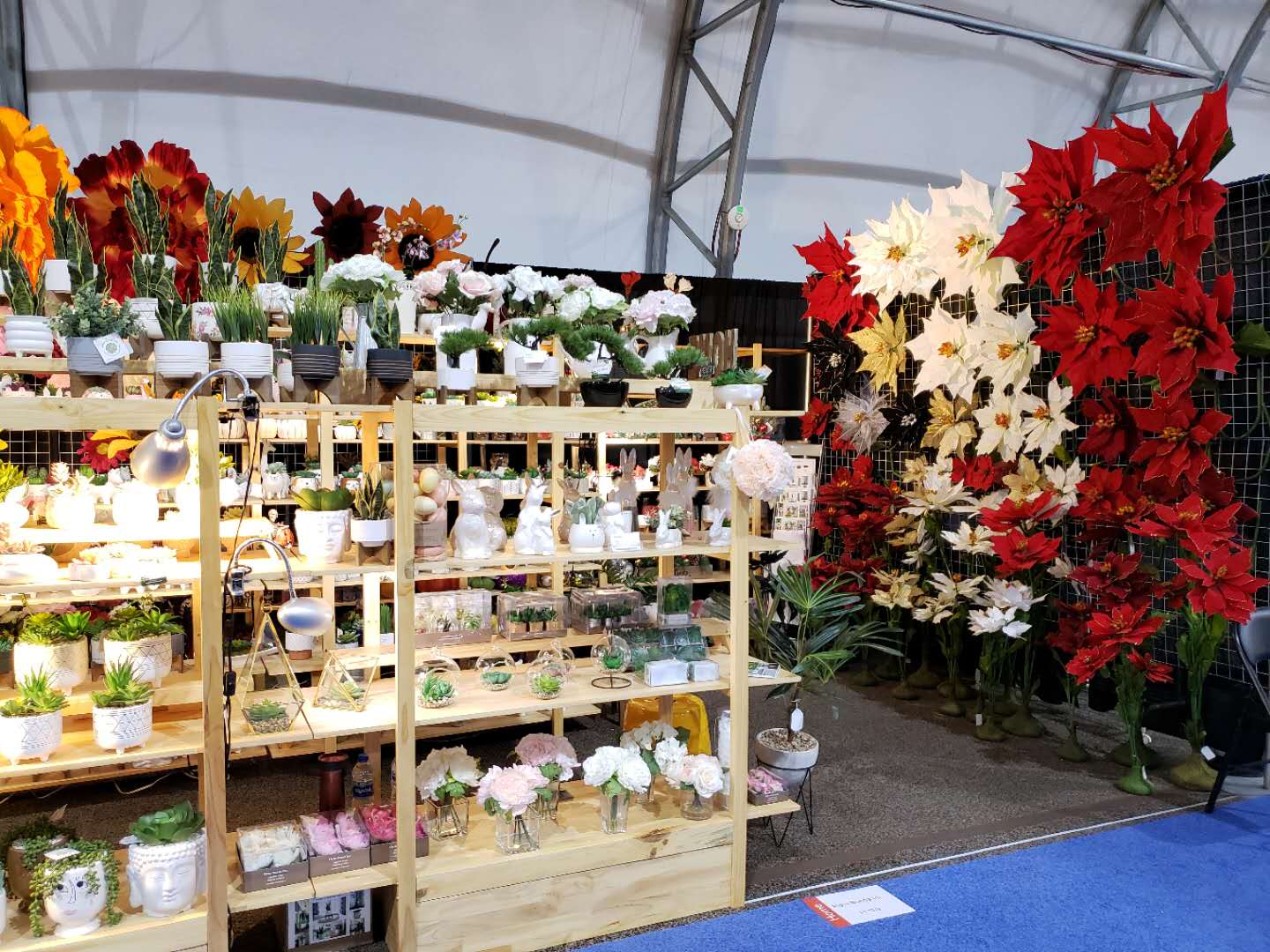 45" Poppy Faux Flower Stem