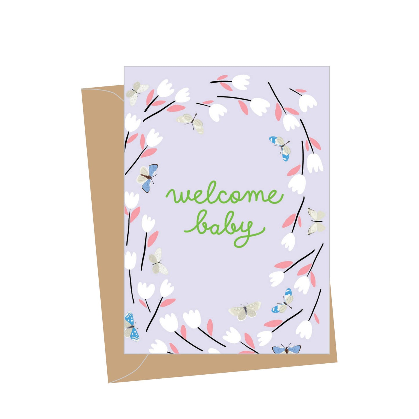 New Baby Floral Tulips Mini Card