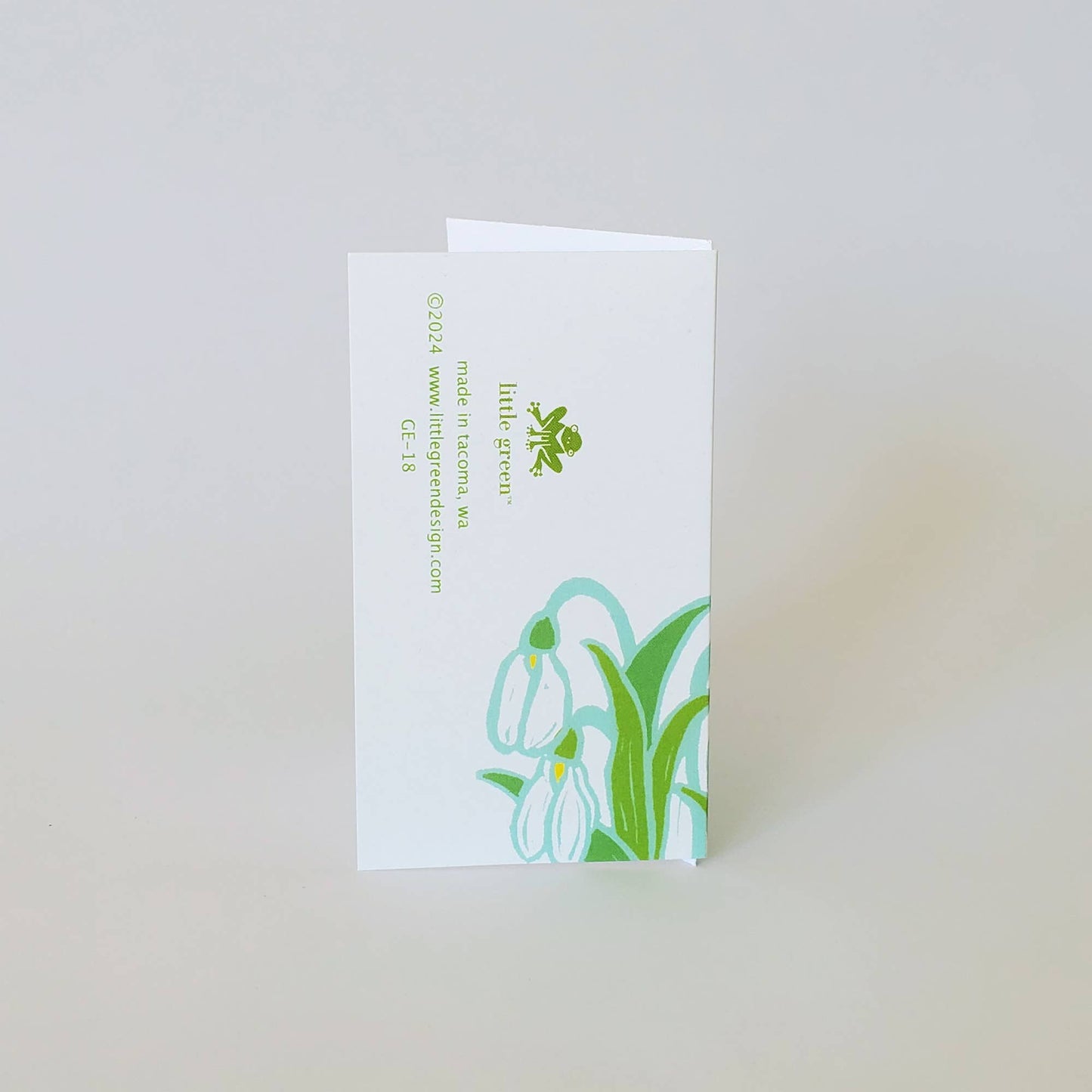 Snowdrop Flower Mini Note Card