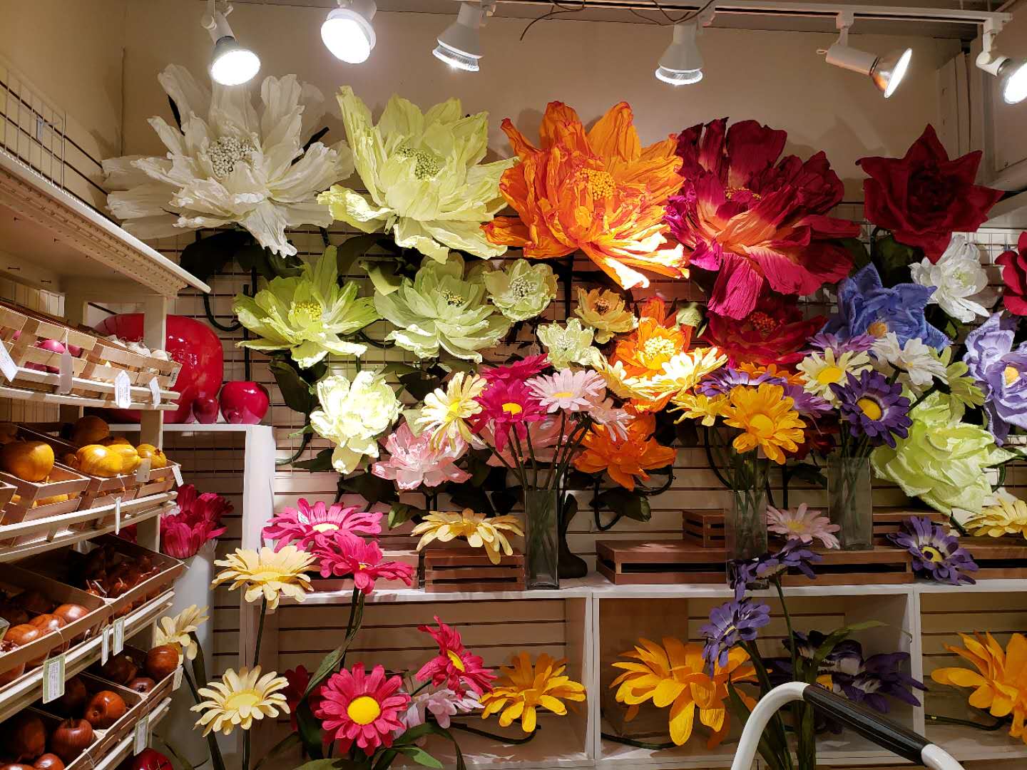 45" Poppy Faux Flower Stem