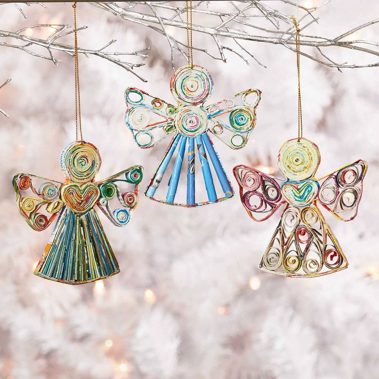 Quilled Angels Christmas Ornament