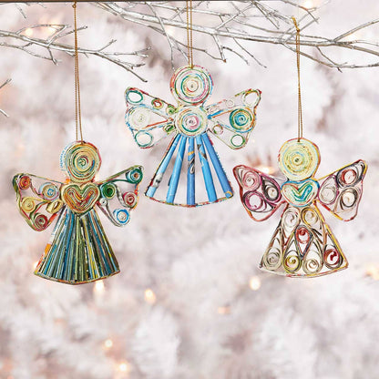 Quilled Angels Christmas Ornament