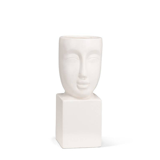 Sm Face Vase on Pedestal-9"H