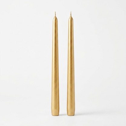 Gold Taper Candles 12" set of 2