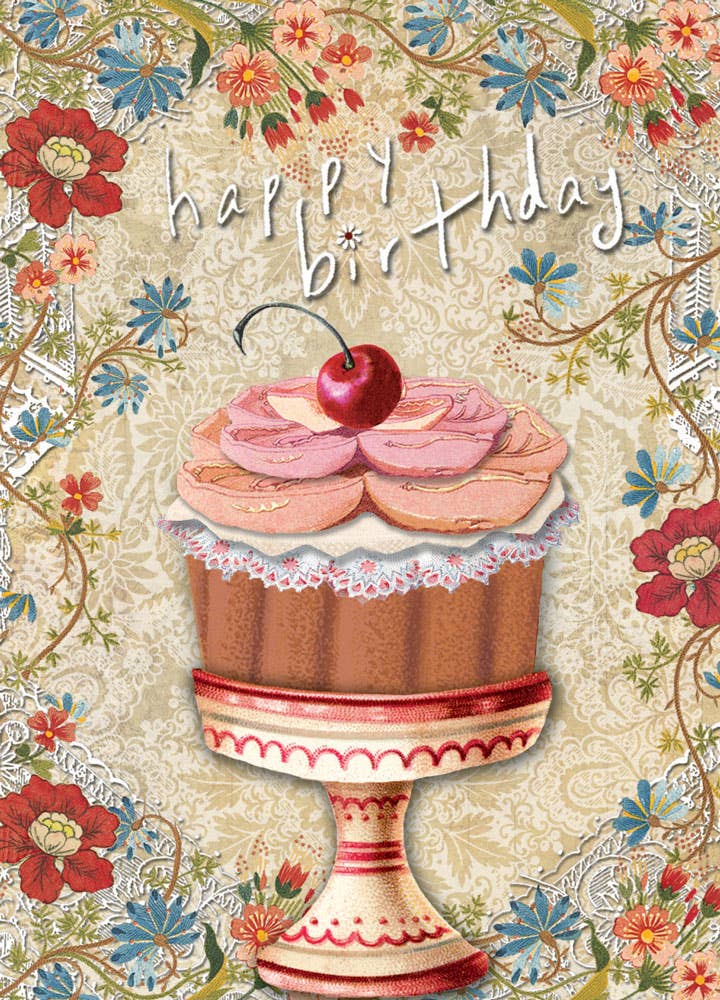 Birthday Cupcake 4x6 Card