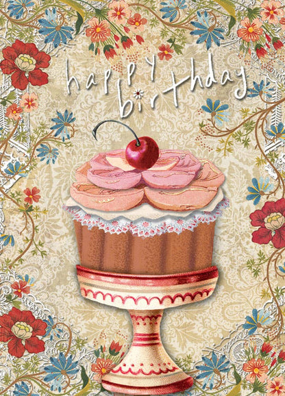 Birthday Cupcake 4x6 Card