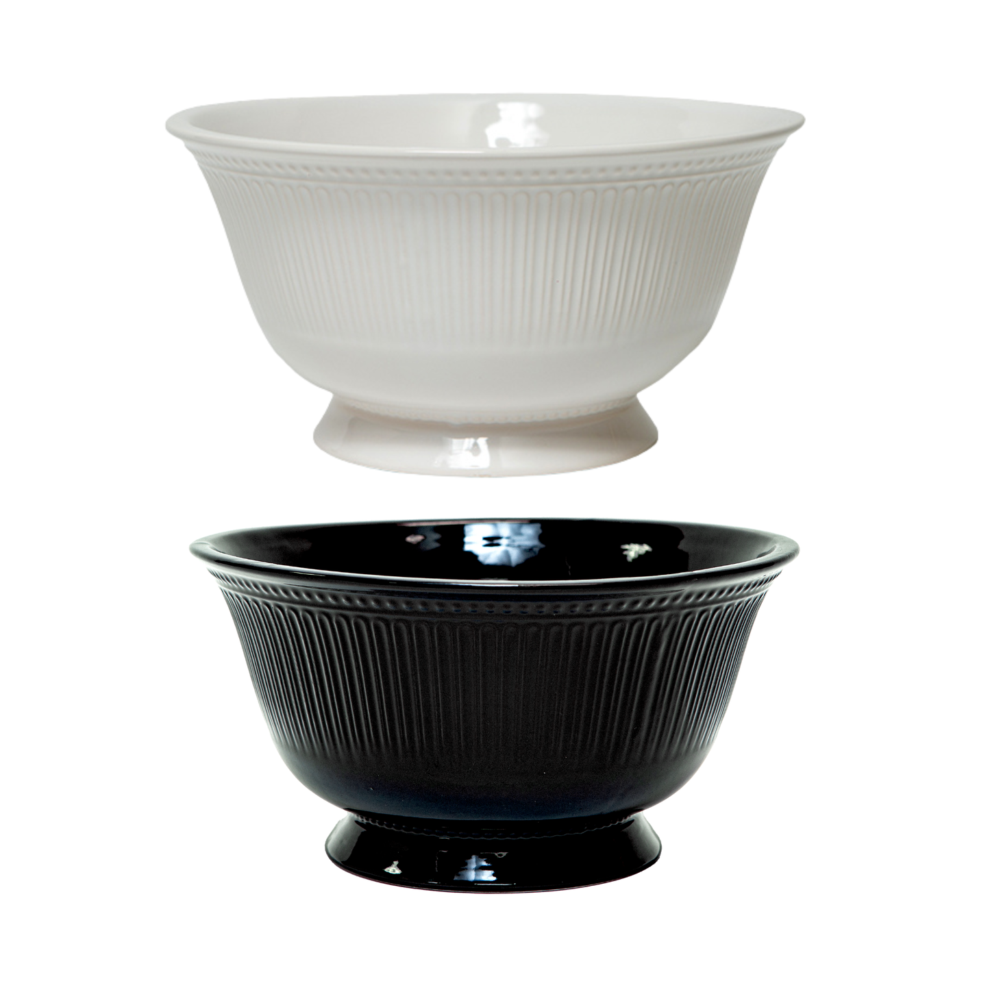 8.25" Glossy Ceramic Pedestal Bowl