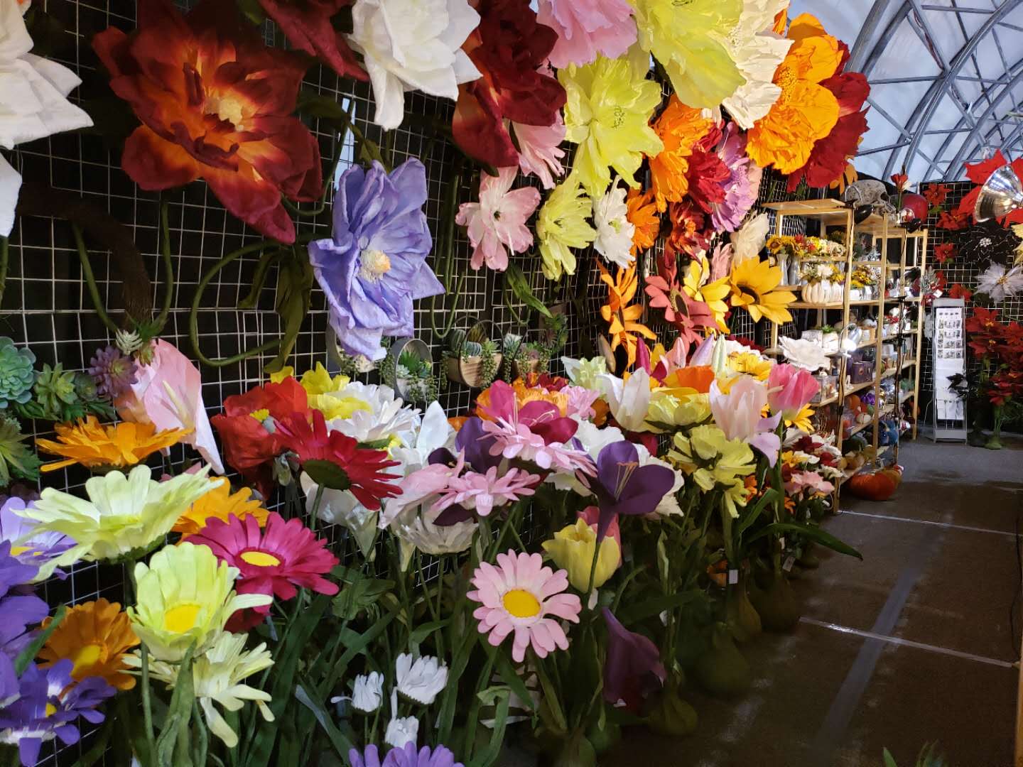 45" Poppy Faux Flower Stem