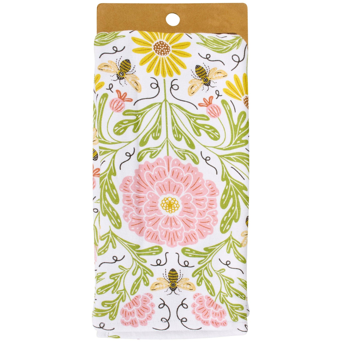 Peony Bee Kitchen Towel