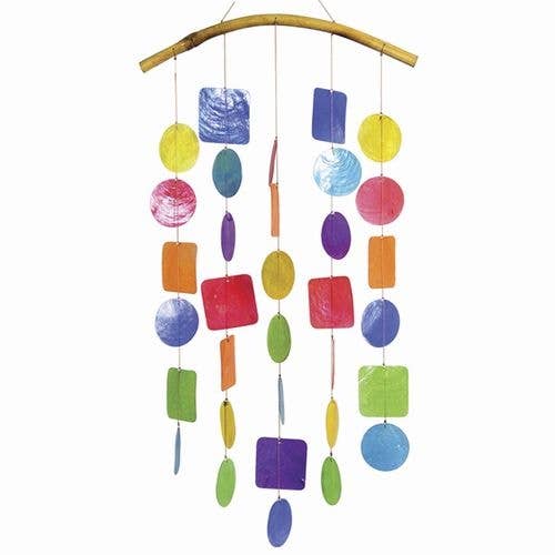 Capiz Shell Chime Multi Color - WCKU003