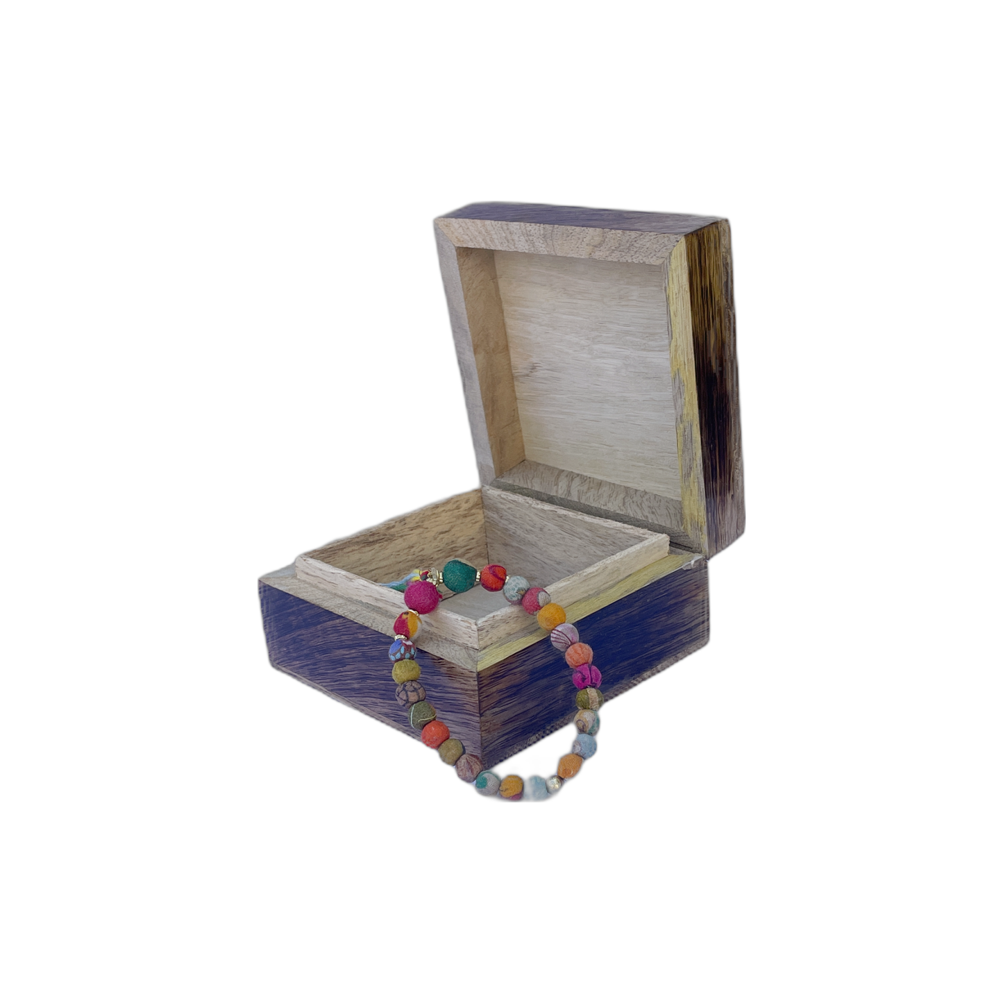Square White Washed Tree Box