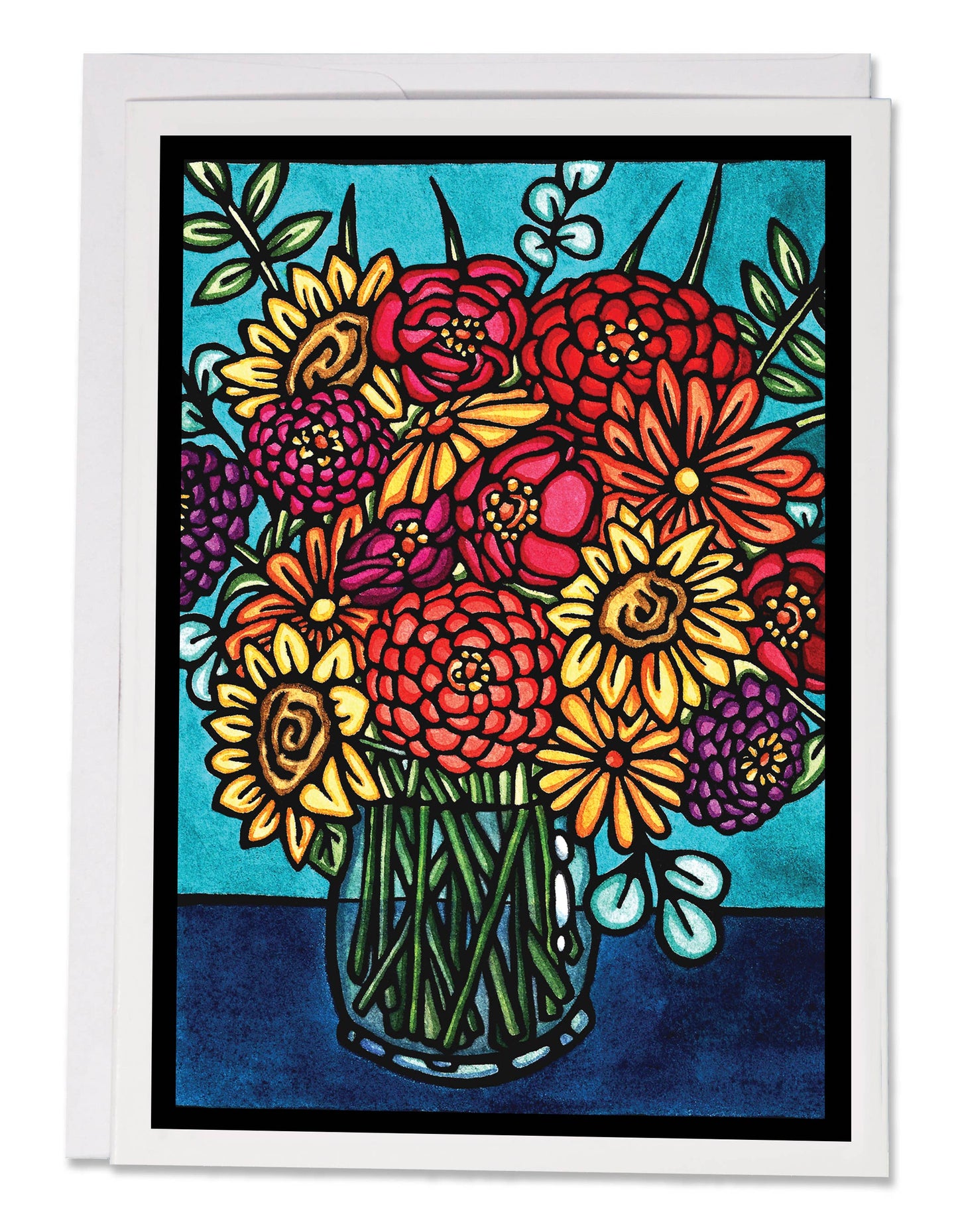 Vase of Flowers 5x7 Card