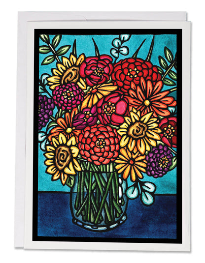 Vase of Flowers 5x7 Card