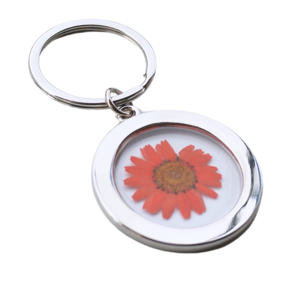 Mount Vernon, WA Pressed Flower Keychain