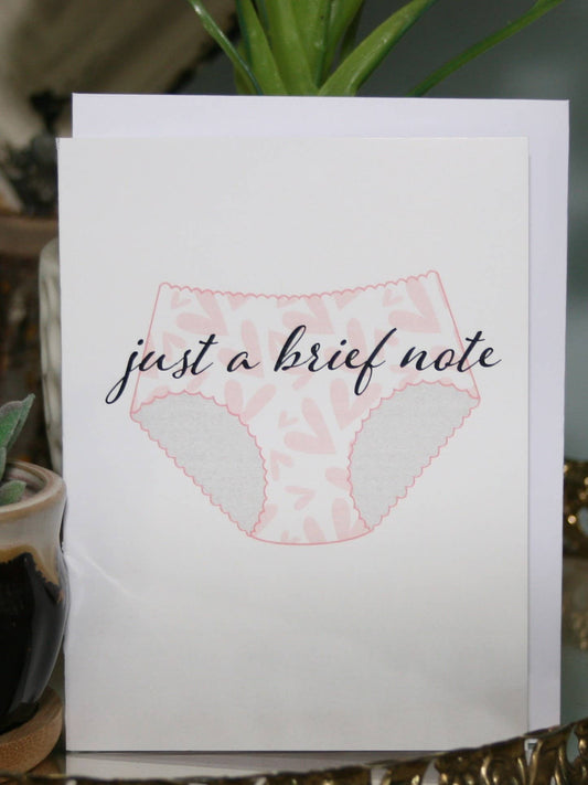 Brief Note 4x6 Greeting Card
