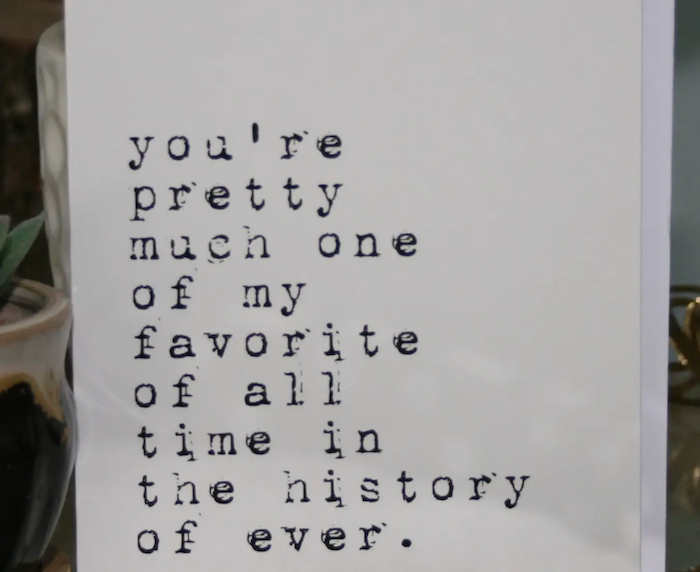 Favorite Person 4x6 Card