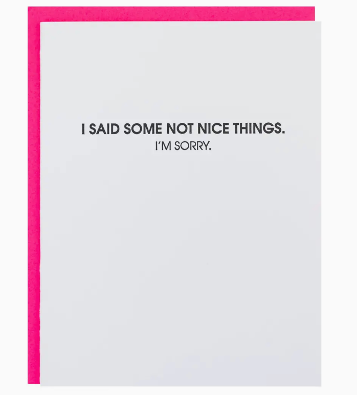 I'm Sorry 4x6 Card
