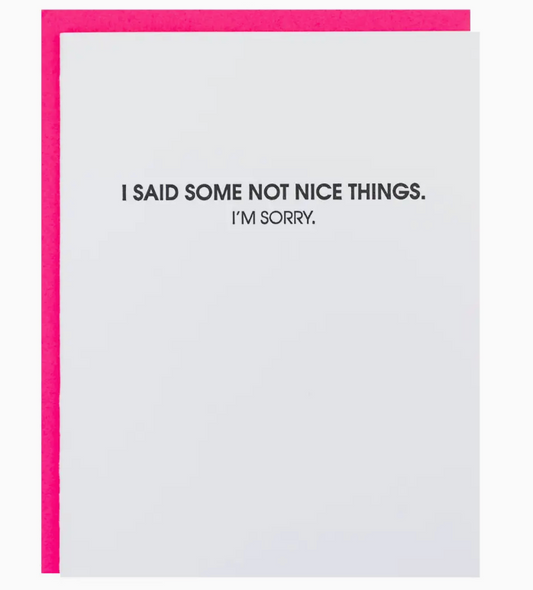 I'm Sorry 4x6 Card