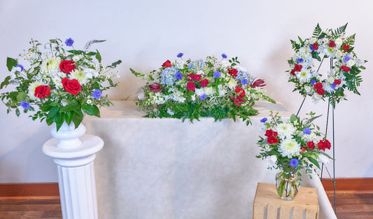 Casket Spray & Standing Wreath Set