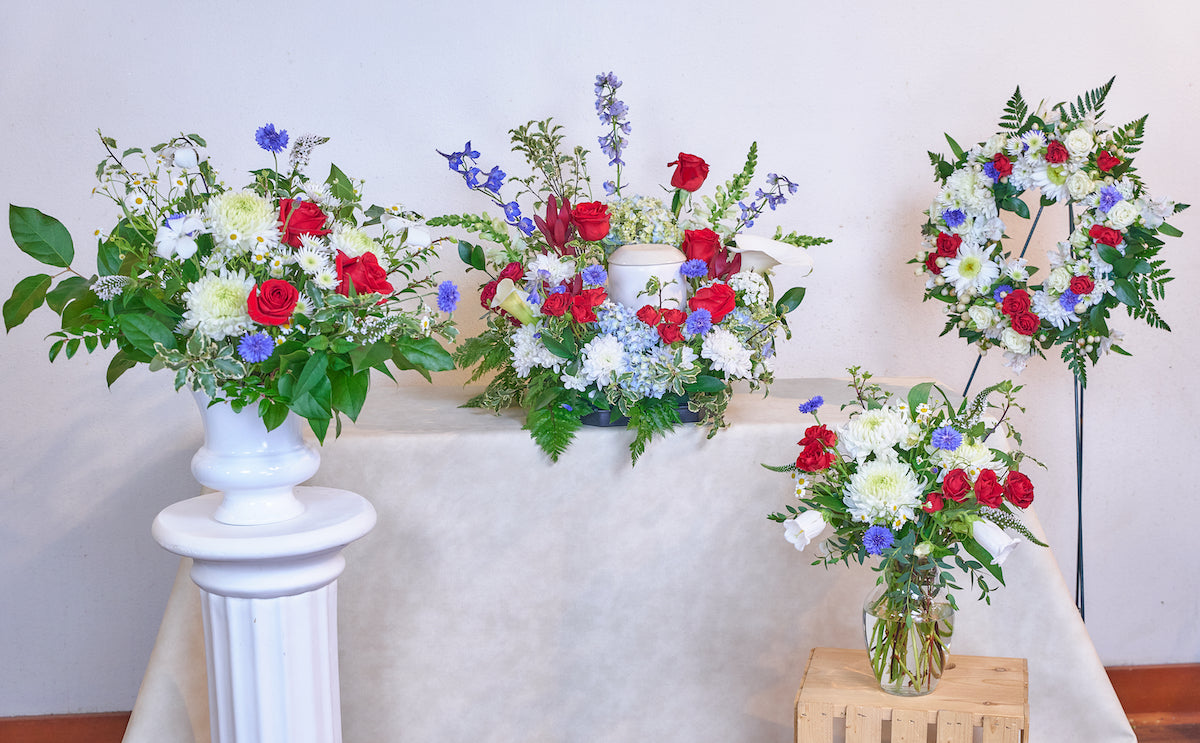 Urn/Photo Wreath & Standing Wreath Set