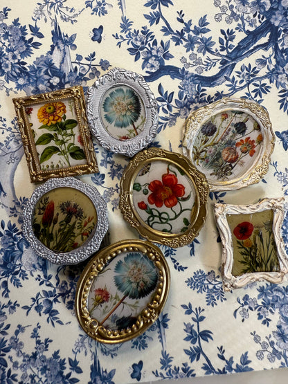 Vintage Floral Poppy Magnets Set of 4