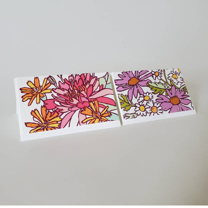 Pink Lotus Flower Mini Note Card, Florist Gift Tag