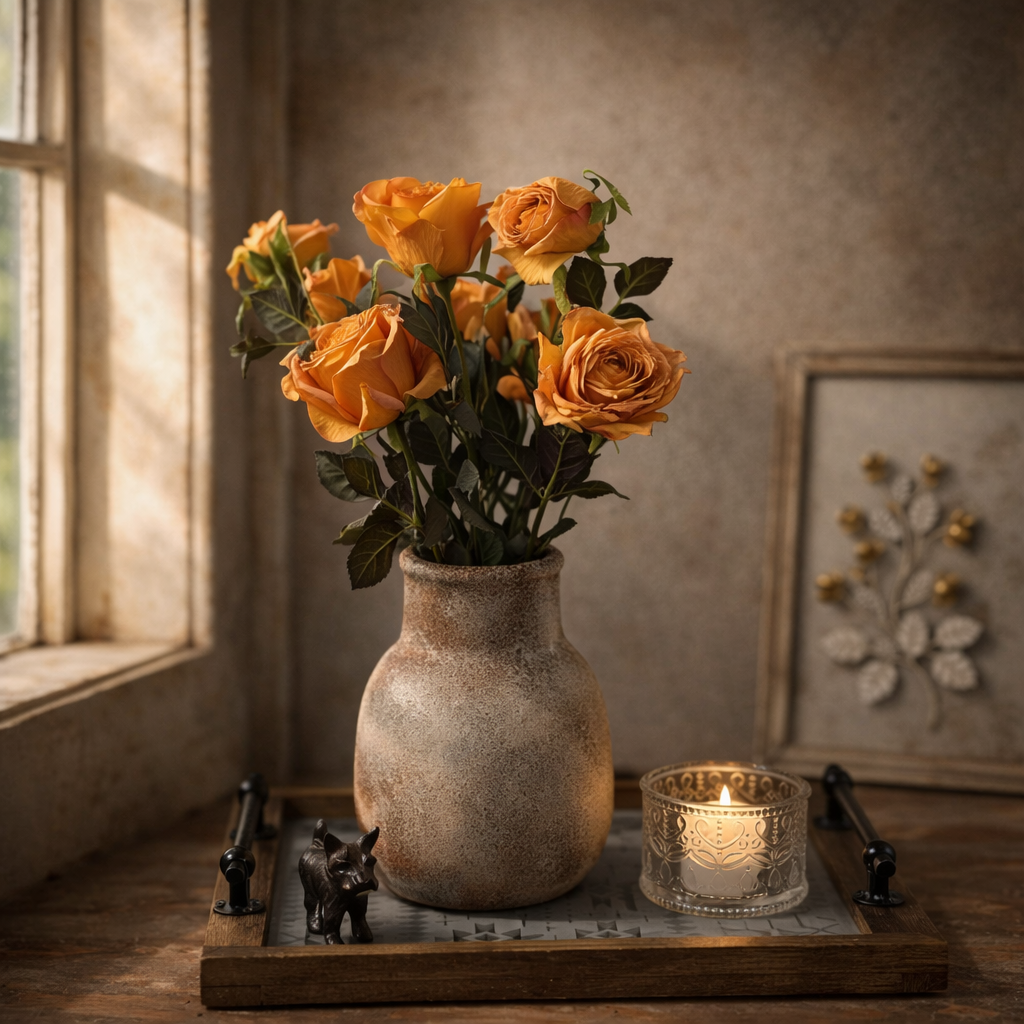 Rustic Aged Terracotta Vase