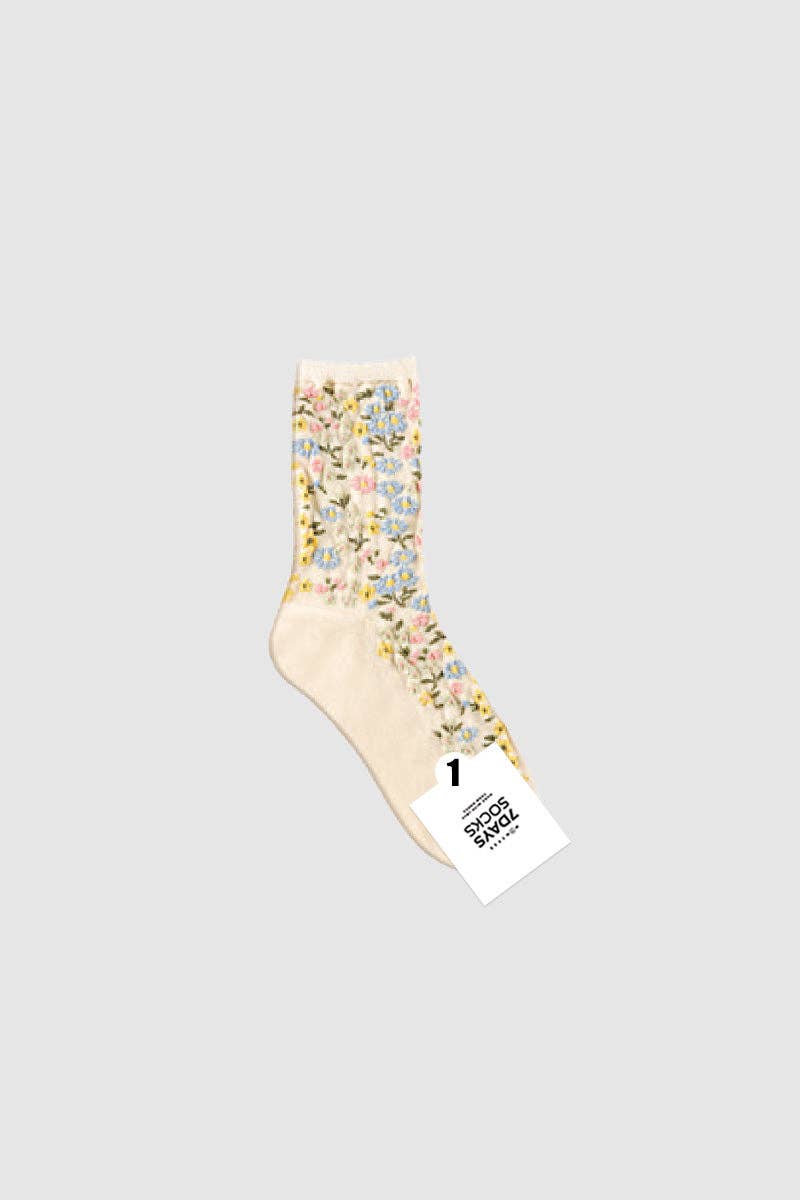 Women's Crew Blooming Garden Socks