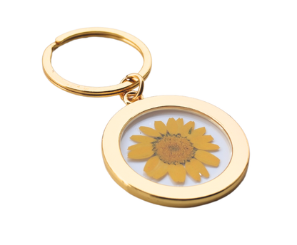 Mount Vernon, WA Pressed Flower Keychain