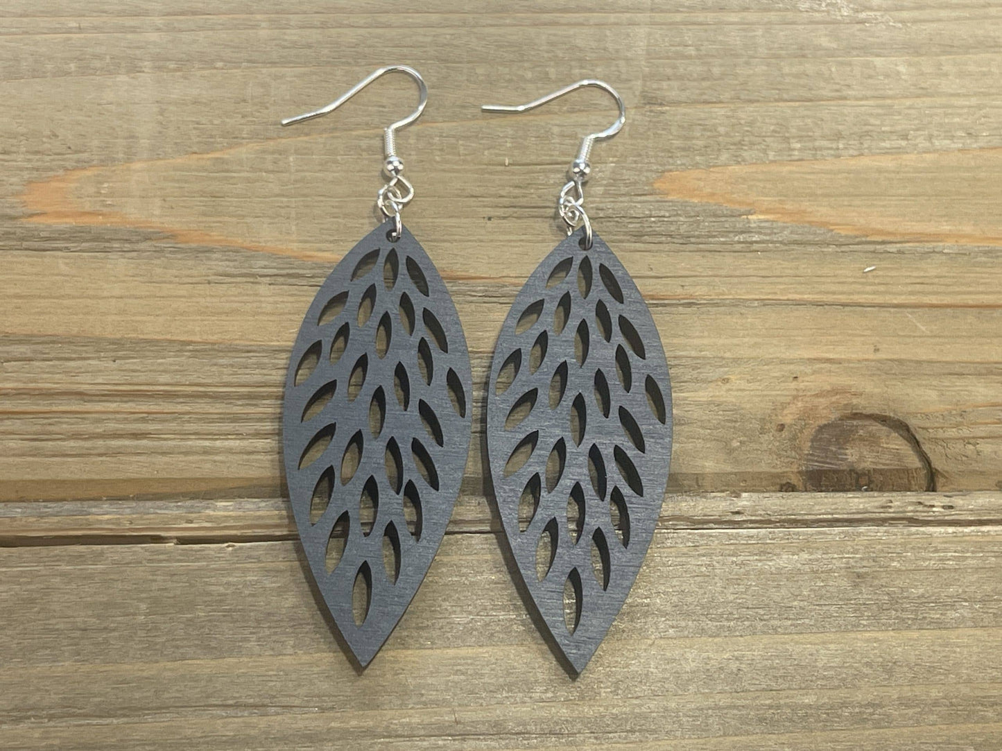 Wooden Feather Lightweight Earrings