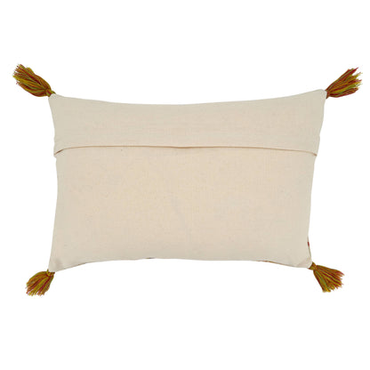 Embroidered Flowers Design Pillow