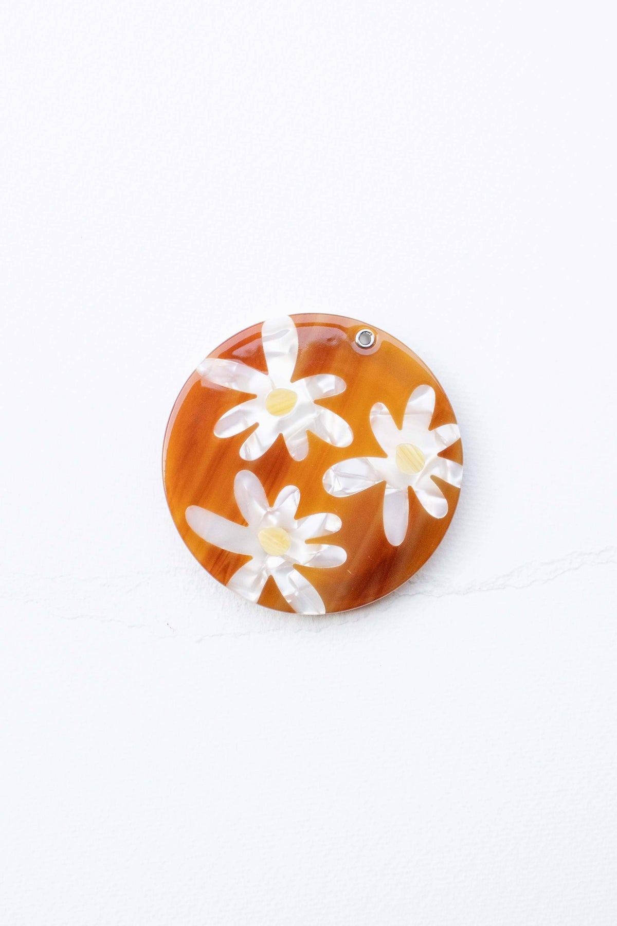 Eco Acetate Daisy Compact Mirror