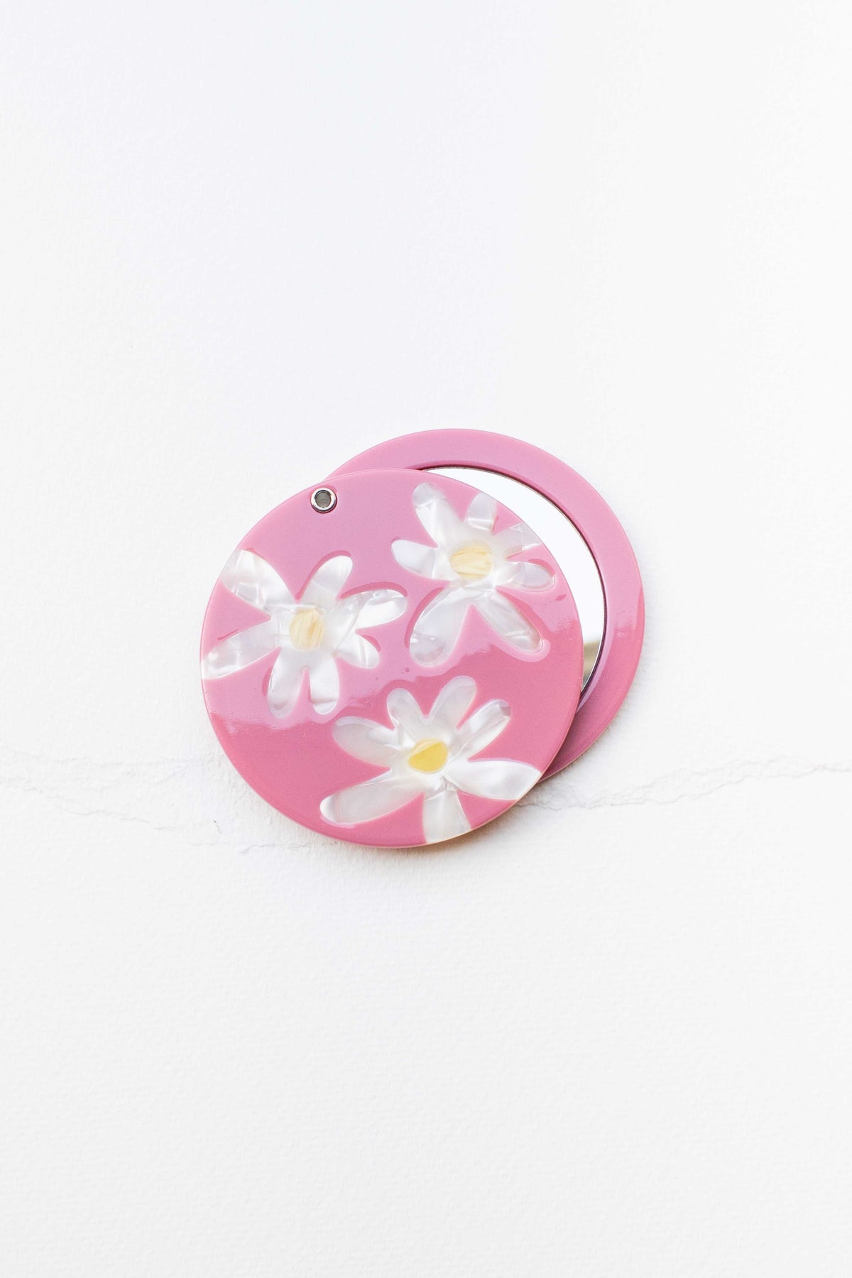 Eco Acetate Daisy Compact Mirror