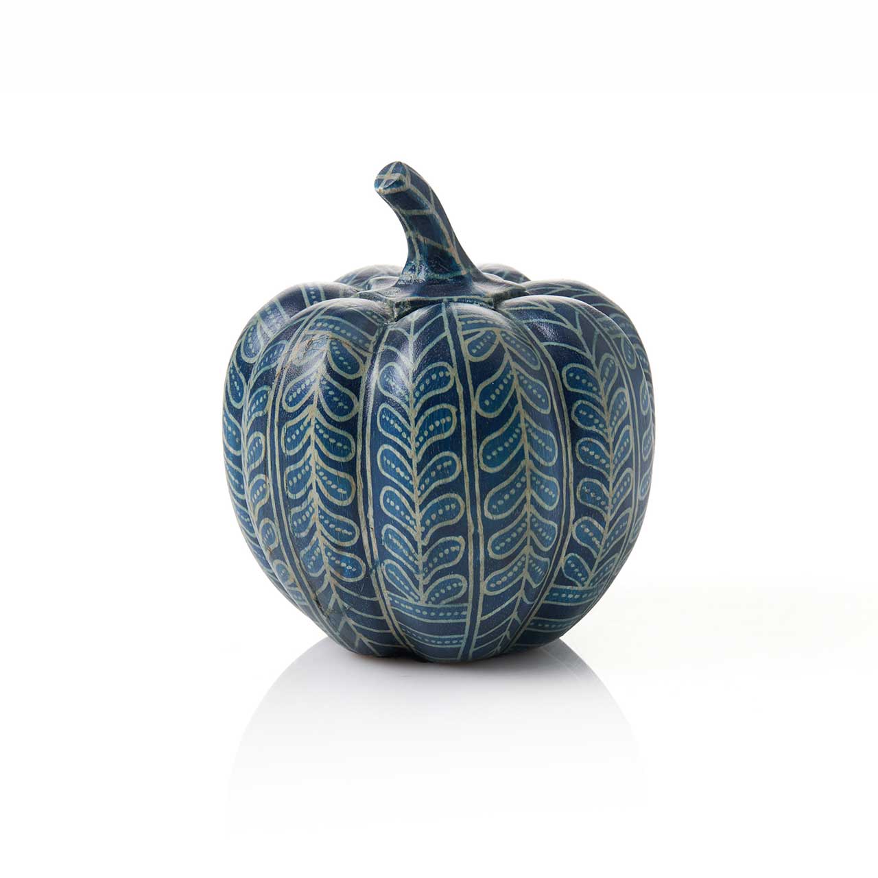 Indigo Batik Fall Vines Pumpkin