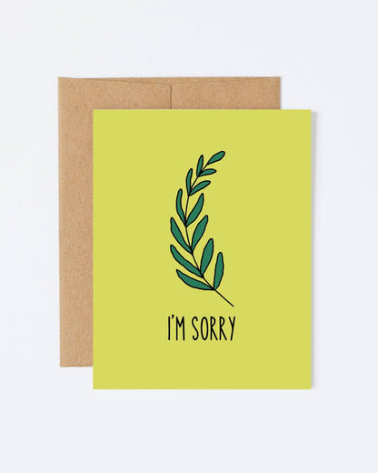 Sorry Olive Branch 4x6 Card