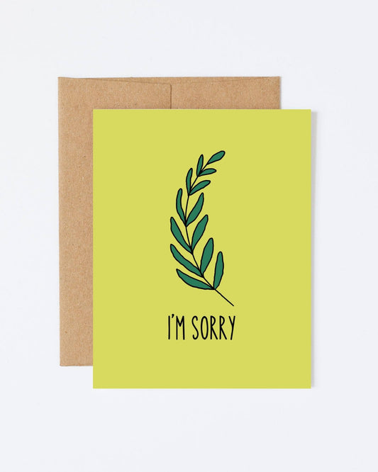 Sorry Olive Branch 4x6 Card