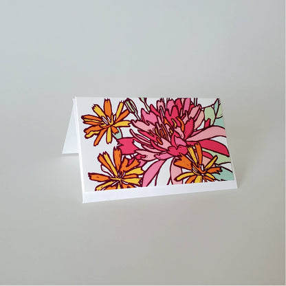 Pink Lotus Flower Mini Note Card, Florist Gift Tag