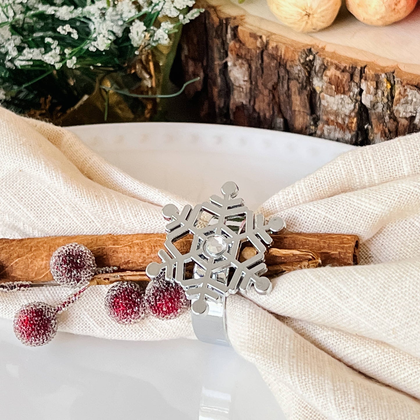 Sparkling Snowflake Napkin Ring (Set of 4)