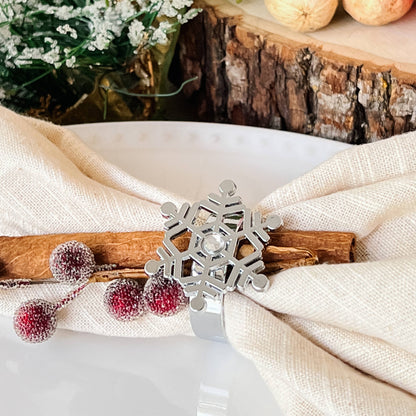 Sparkling Snowflake Napkin Ring (Set of 4)
