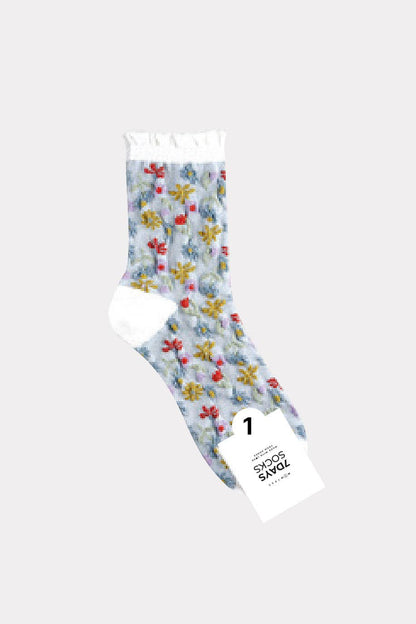 Women's Crew Multi Flower Socks