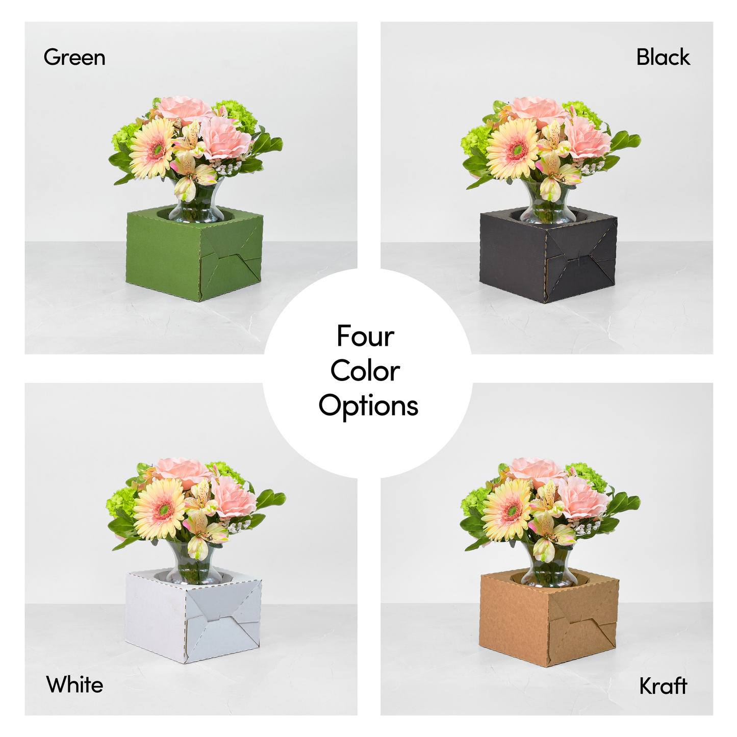 50PK - 6.5"L Pop Up Floral Delivery Box for Vase Transport