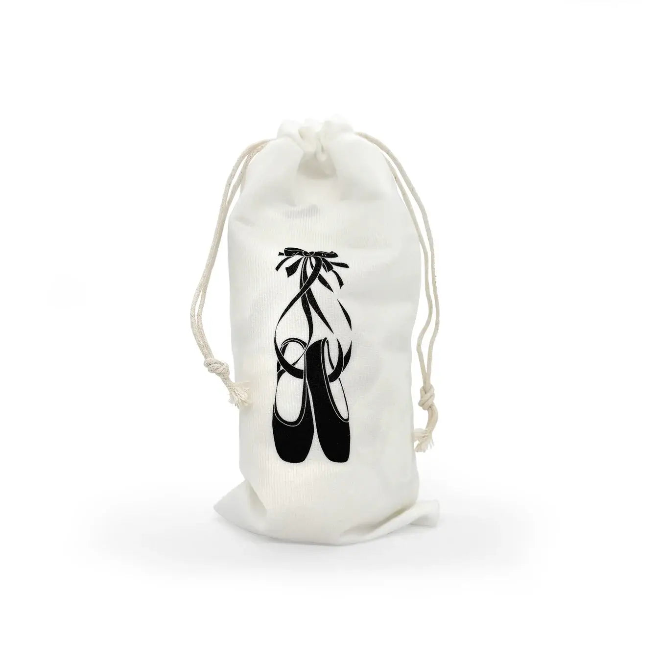 Ballet Dance Soft Drawstring Bag with Pointe Shoe Print