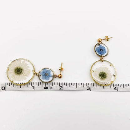 Leucanthemum paludosum Forget-Me-Not Circular Earring - PDF
