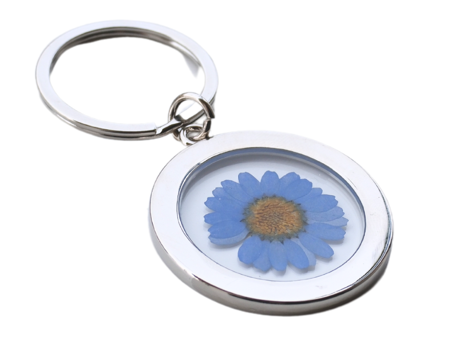 Mount Vernon, WA Pressed Flower Keychain